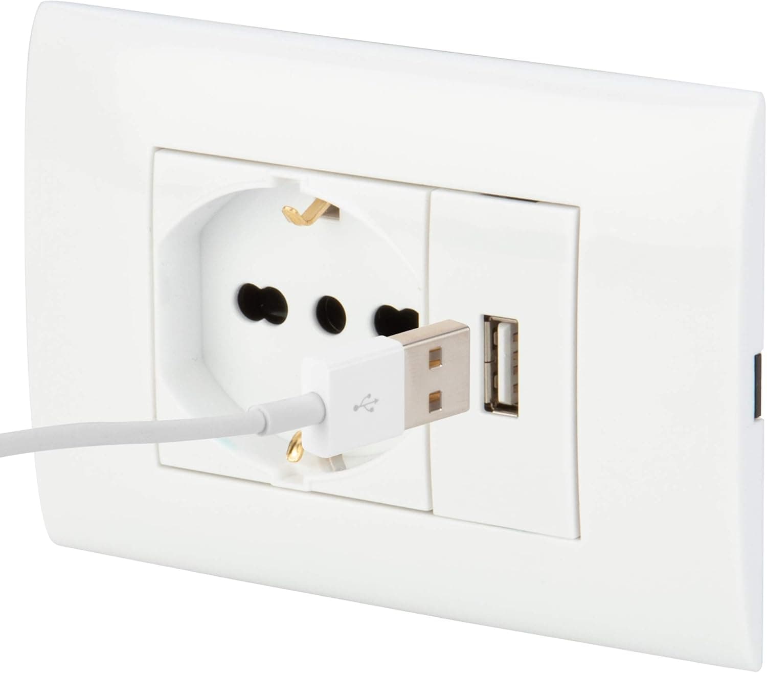 Presa Elettrica Da Muro Polypool Pp6096X Placca Incasso Bianca Usb E Schuko in Prese a muro BricoGo - Marano di Napoli, commercioVirtuoso.it