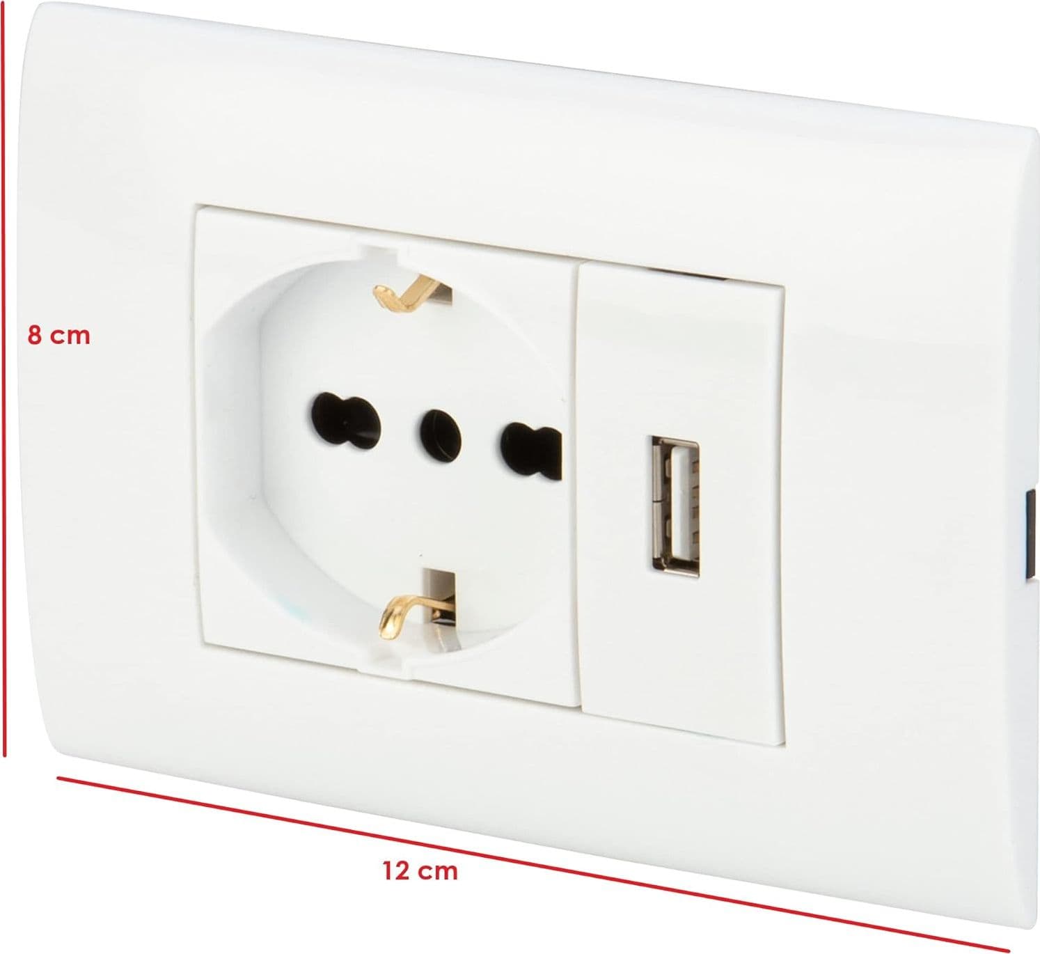 Presa Elettrica Da Muro Polypool Pp6096X Placca Incasso Bianca Usb E Schuko in Prese a muro BricoGo - Marano di Napoli, commercioVirtuoso.it