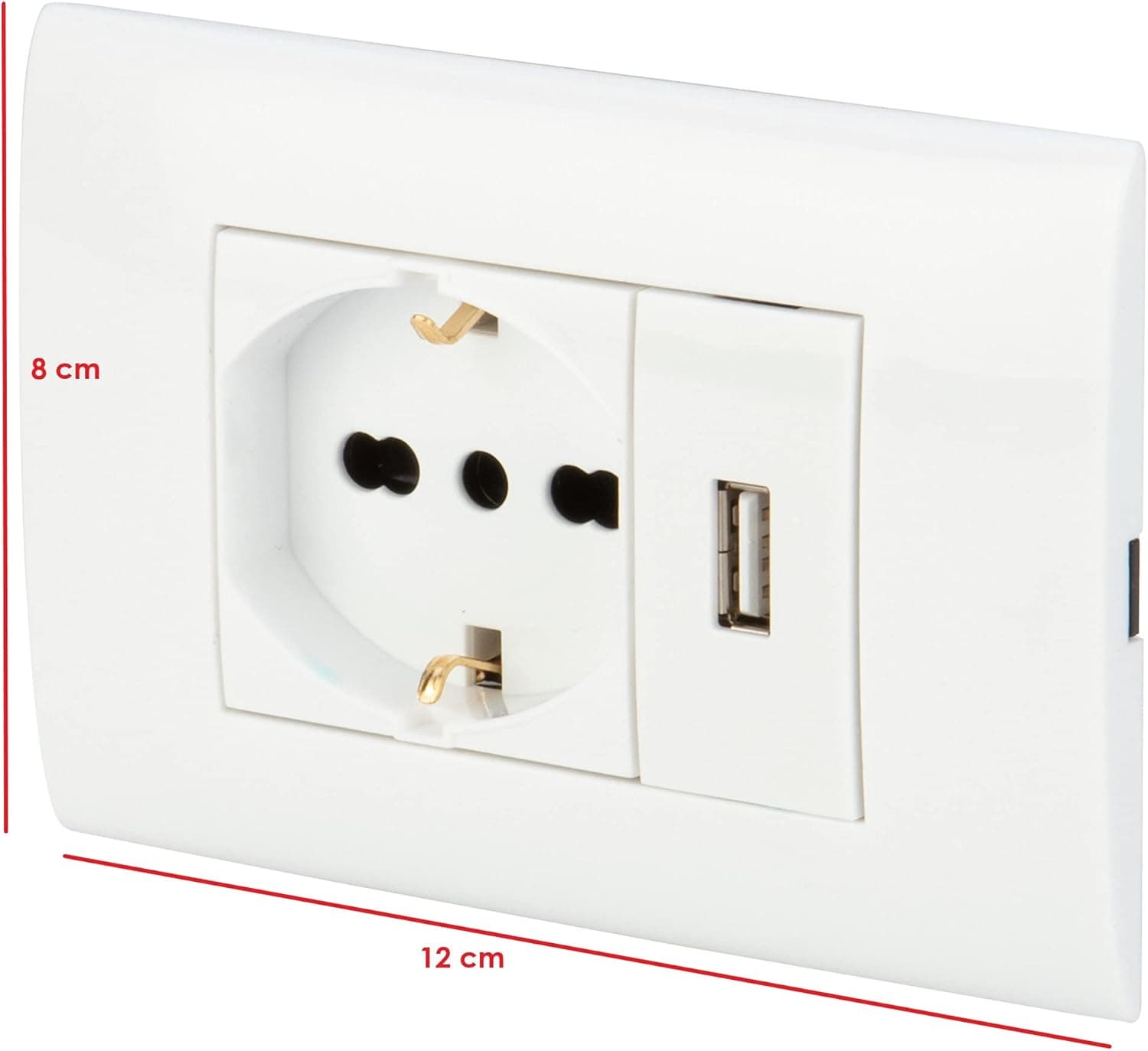 Presa Elettrica Da Muro Polypool Pp6096X Placca Incasso Bianca Usb E Schuko in Prese a muro BricoGo - Marano di Napoli, commercioVirtuoso.it