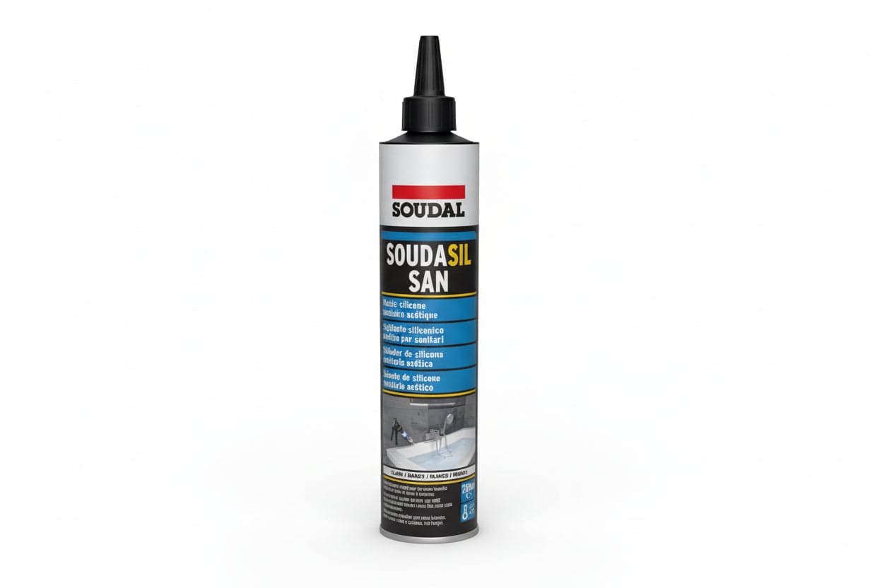 Soudal Silicone Acetico Per Sanitari ''Soudasil San'' Ml. 300 - Bianco 12.00 Pz