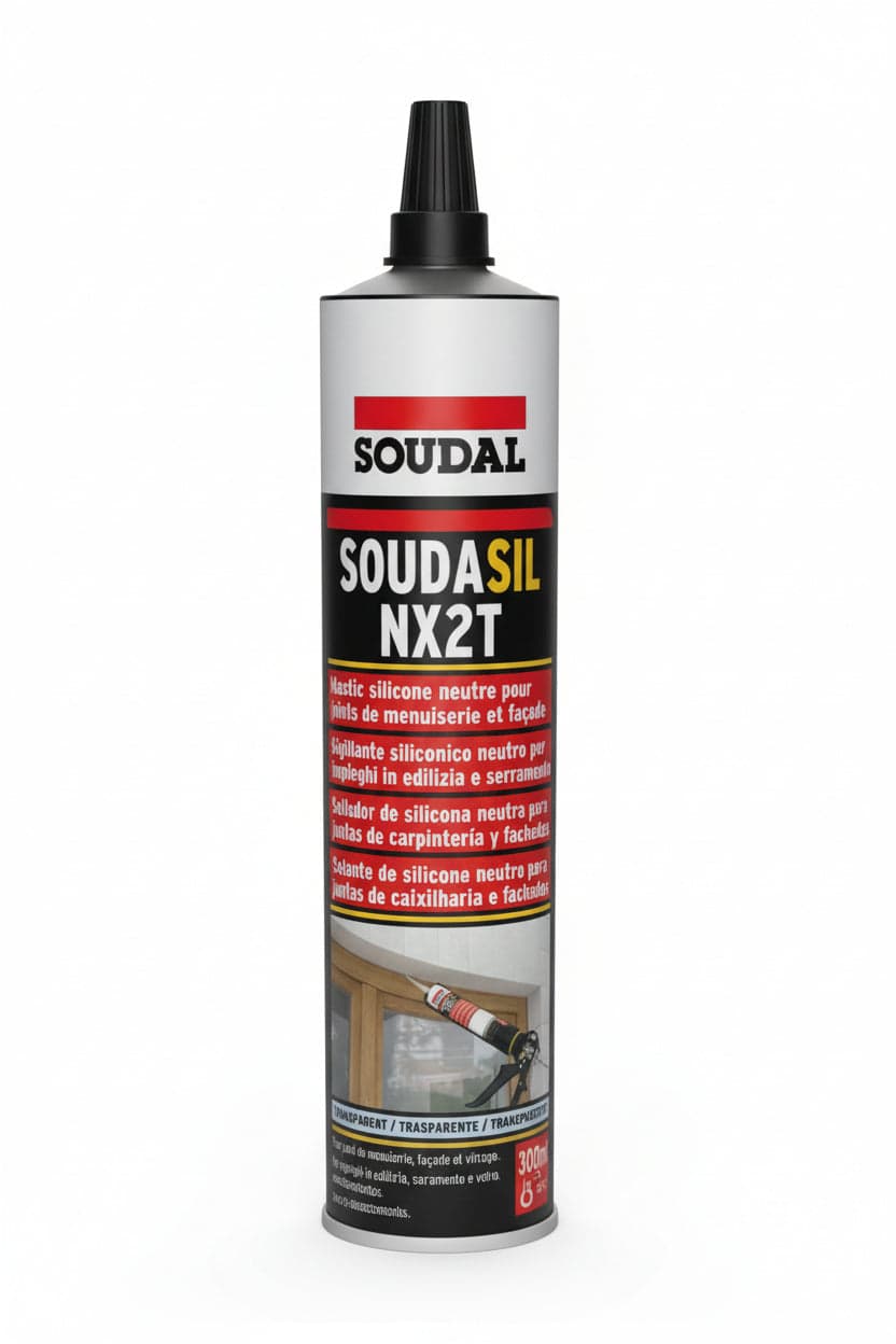 Soudal Silicone Neutro Per Edilizia ''Soudasil Nx2T'' Ml. 300 - Trasparente 12.00 Pz