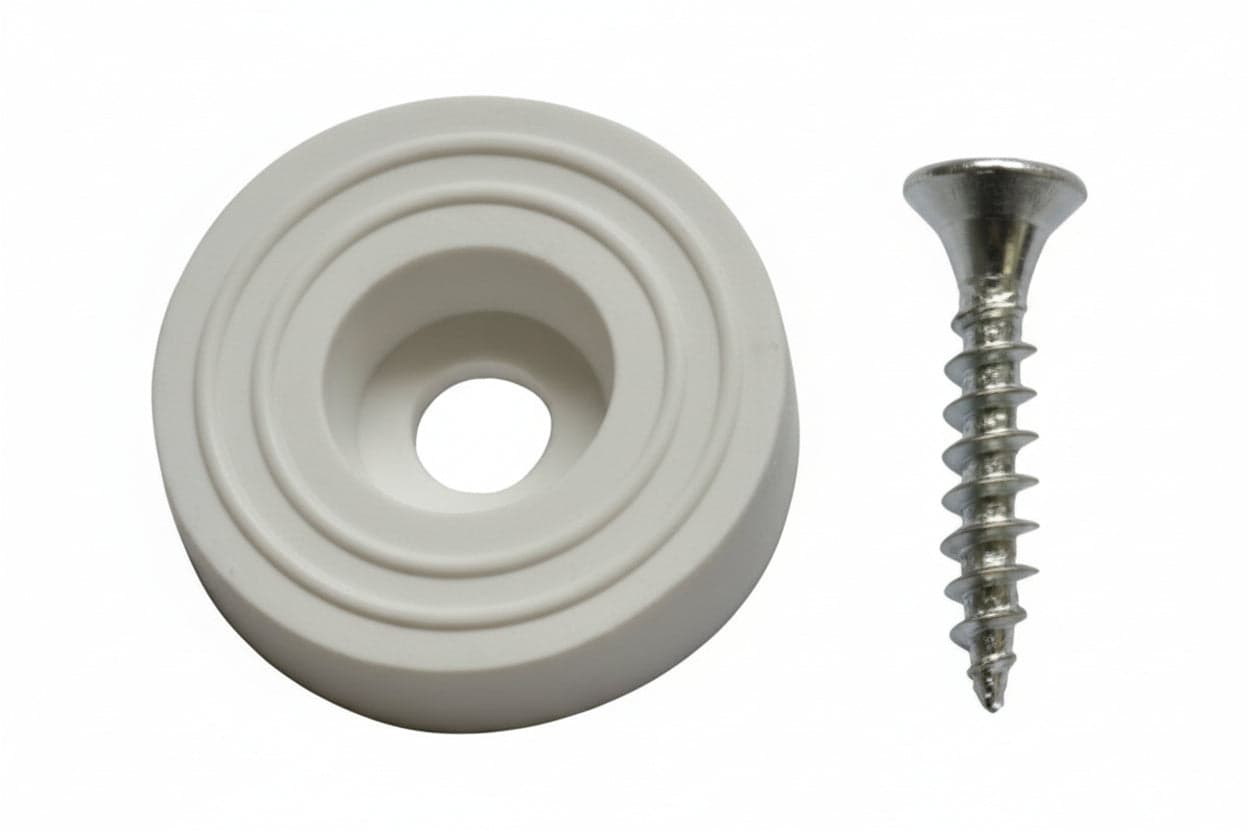 SOTTOSEDIA CON VITE BIANCO 28 MM CONF 8 PZ- PLASTIMETAL- 25,0 confezione