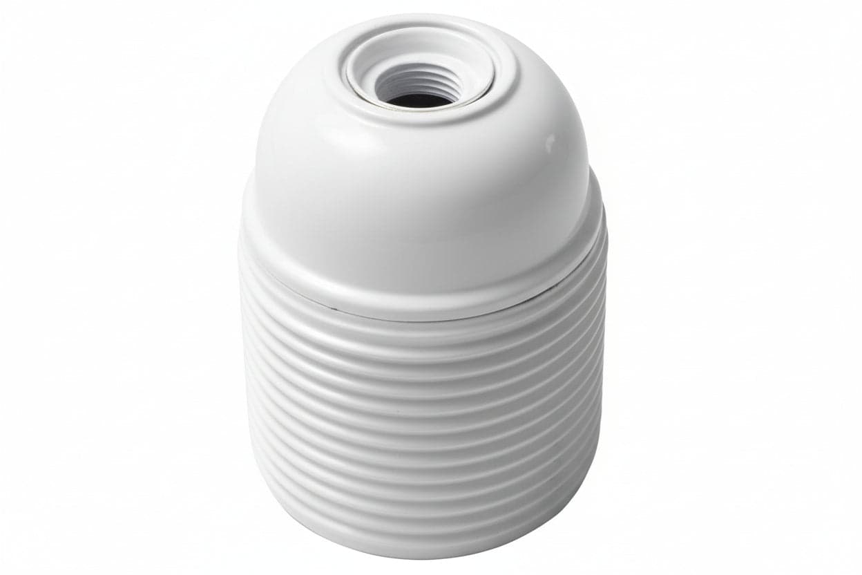 Portalampada Filettato E27 Colore Bianco - Lampo