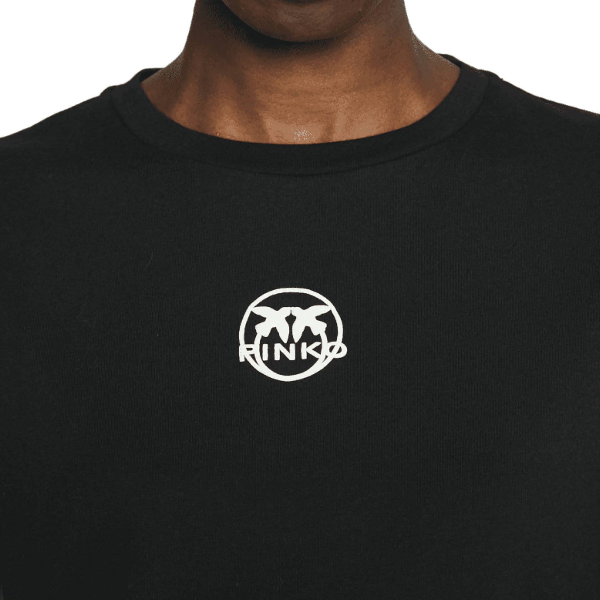 Pinko T-shirt Nera da Donna in Cotone Scollo Tondo con Logo Frontale Stampato Bianco da donna in Autocategorizzazione Drestige - Casamassima, commercioVirtuoso.it