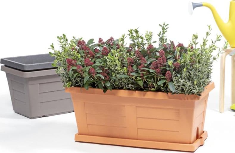 Fioriera Rettangolare Cm 40 X 21,5 X 17 - Cappuccino (Con Sottovaso) - Bama in Sottovasi BricoGo - Marano di Napoli, commercioVirtuoso.it