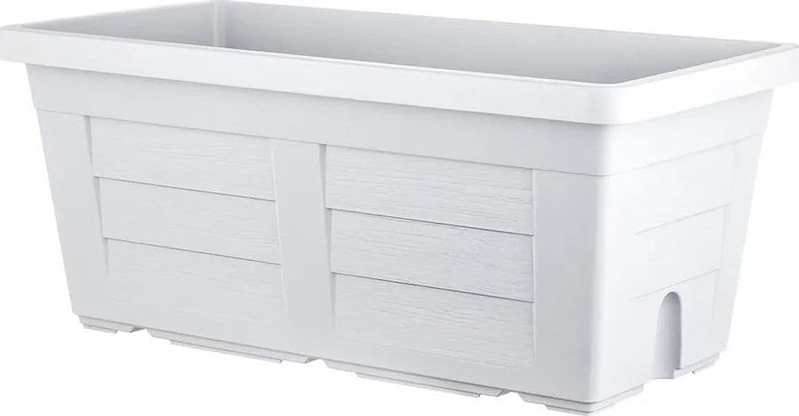 Fioriera Rettangolare Cm 40 X 21,5 X 17 - Ghiaccio (Con Sottovaso) - Bama in Fioriere BricoGo - Marano di Napoli, commercioVirtuoso.it