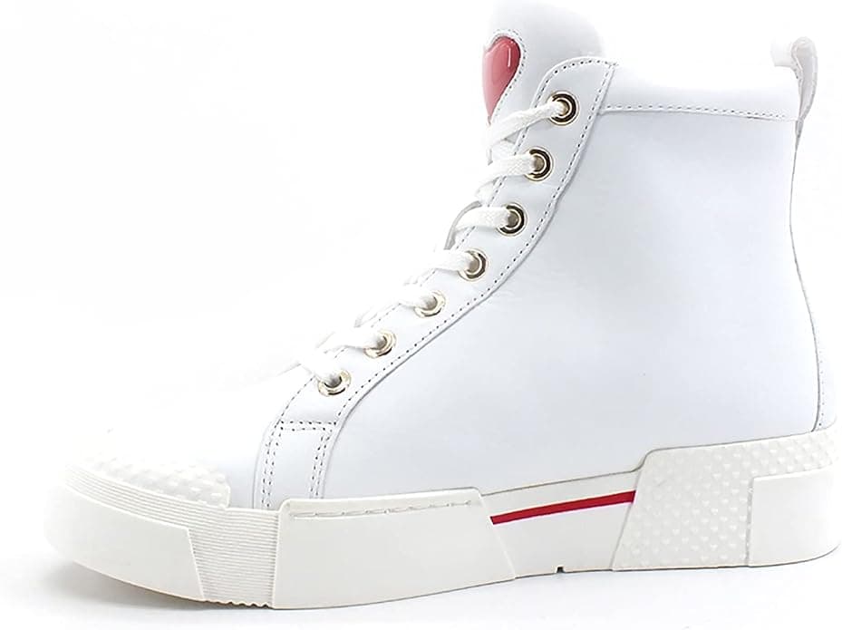 Love Moschino Sneaker Bianca Donna in Pelle con Cuore Borchiato Platform da donna in Sneaker casual Drestige - Casamassima, commercioVirtuoso.it