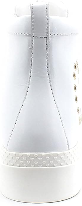 Love Moschino Sneaker Bianca Donna in Pelle con Cuore Borchiato Platform da donna in Sneaker casual Drestige - Casamassima, commercioVirtuoso.it