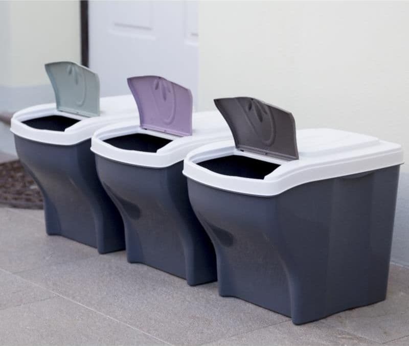 Pattumiera Raccolta Differenziata Set 'Poker Tris' 20 Lt. Cm 28 X 40 X 31 H - Bama in Sistemi di contenitori per raccolta differenziata BricoGo - Marano di Napoli, commercioVirtuoso.it