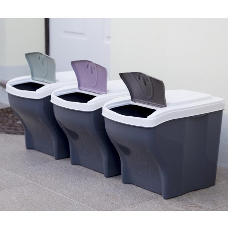 Pattumiera Raccolta Differenziata Set 'Poker Tris' 20 Lt. Cm 28 X 40 X 31 H - Bama in Sistemi di contenitori per raccolta differenziata BricoGo - Marano di Napoli, commercioVirtuoso.it