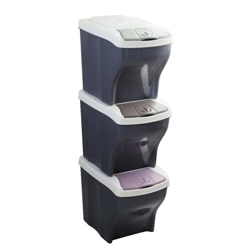 Pattumiera Raccolta Differenziata Set 'Poker Tris' 20 Lt. Cm 28 X 40 X 31 H - Bama in Sistemi di contenitori per raccolta differenziata BricoGo - Marano di Napoli, commercioVirtuoso.it