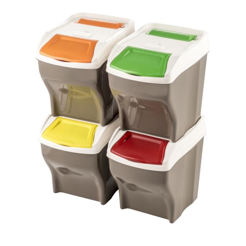 Pattumiera Raccolta Differenziata Set 'Poker Plus' 27 Lt. Cm 30 X 40 X 37,5 H - Bama in Sistemi di contenitori per raccolta differenziata BricoGo - Marano di Napoli, commercioVirtuoso.it