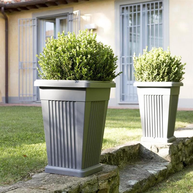 Vaso 'Piramide' Cm 40 X 40 X H 59 Lt. 50 Bianco - Bama in Vasi BricoGo - Marano di Napoli, commercioVirtuoso.it