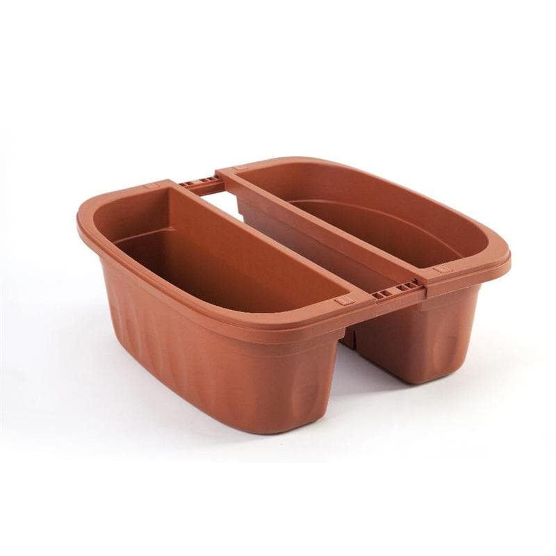 Balconetta Doppia 'Klunia' Cm 40 X 19,8 X 18,5 Lt.7 Terracotta - Bama in Balconiere BricoGo - Marano di Napoli, commercioVirtuoso.it