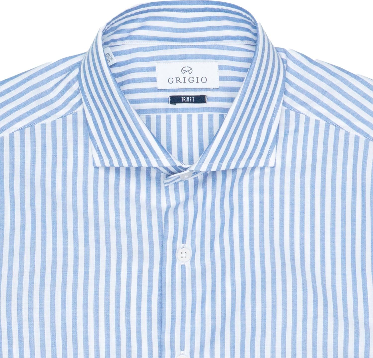 GRIGIO Camicia Uomo Grigio Camicia Riga Azzurra/Blu da uomo in Camicie casual Drestige - Casamassima, commercioVirtuoso.it