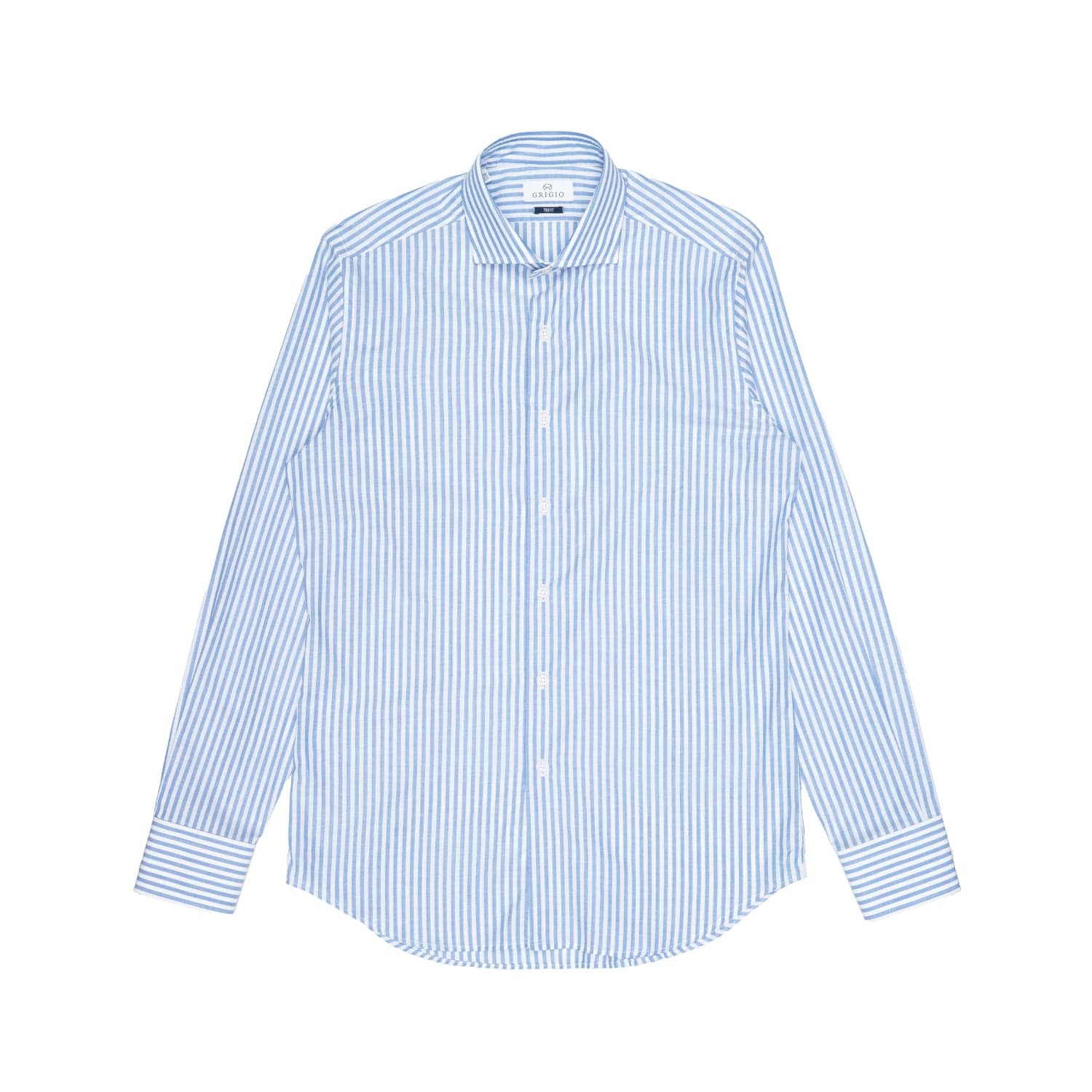 GRIGIO Camicia Uomo Grigio Camicia Riga Azzurra/Blu da uomo in Camicie casual Drestige - Casamassima, commercioVirtuoso.it