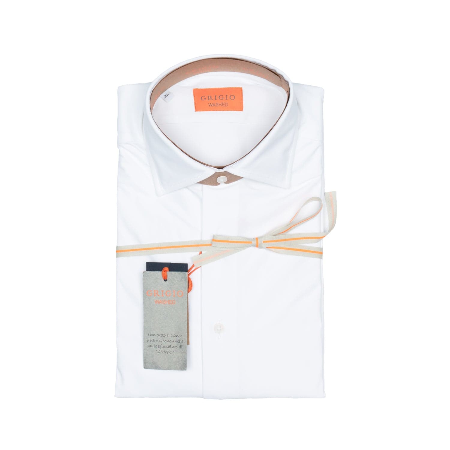 GRIGIO Camicia Uomo Grigio Jumper Unito Bianco da uomo in Camicie casual Drestige - Casamassima, commercioVirtuoso.it