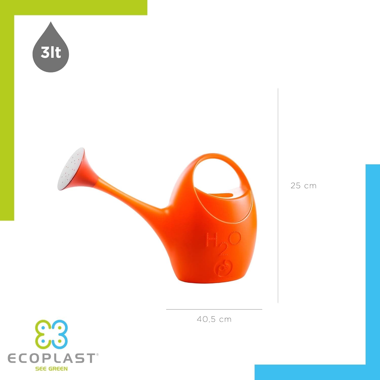 Innaffiatoio Plastica 3,5 L H2O- Ecoplast- 6,0 Pz in Annaffiatoi BricoGo - Marano di Napoli, commercioVirtuoso.it