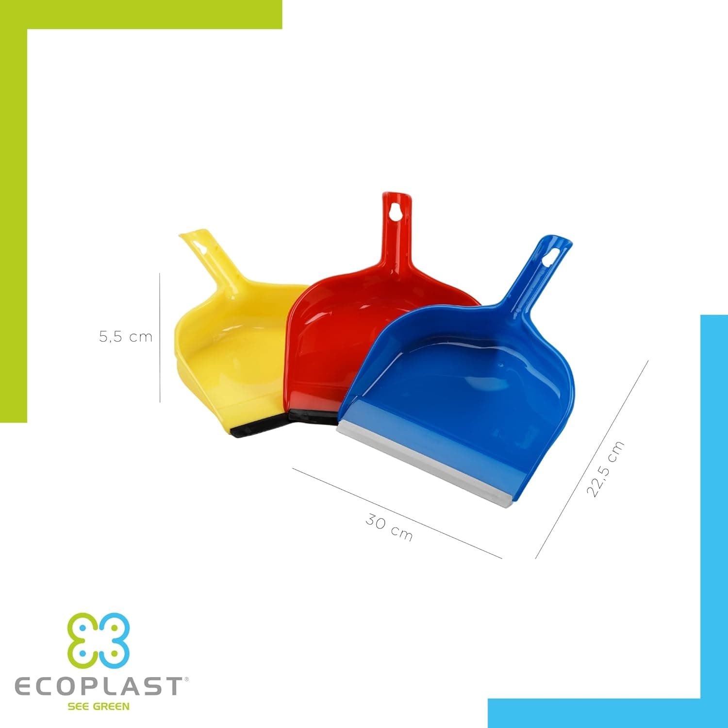 Paletta Alzapolvere Colori Assortiti- 24 Pezzi - Ecoplast in Set scopino e paletta BricoGo - Marano di Napoli, commercioVirtuoso.it