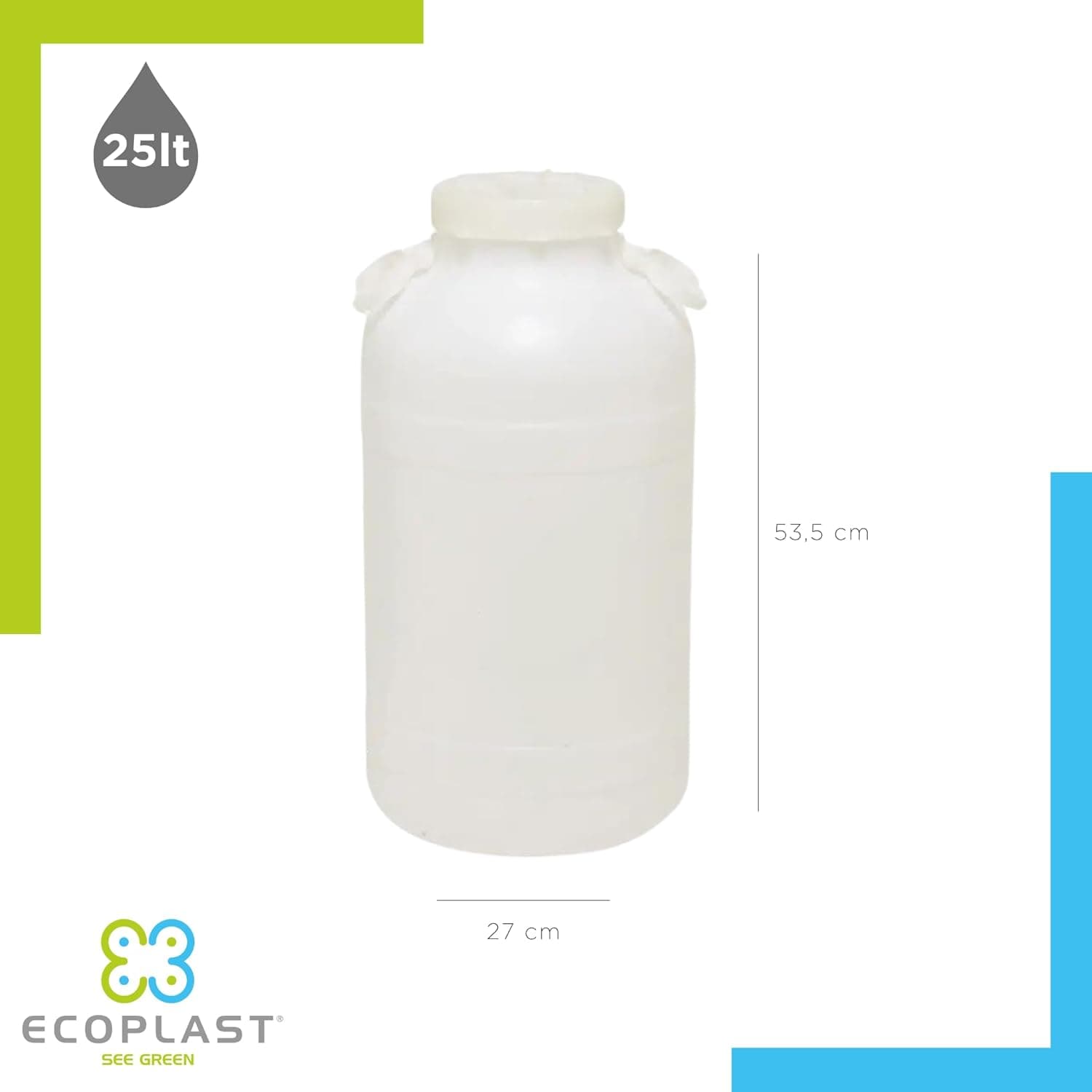 Bidone Fusto 'Bocca Larga' Lt. 25 Plastica 4 Pezzi Ecoplast in Scatole portacenere BricoGo - Marano di Napoli, commercioVirtuoso.it