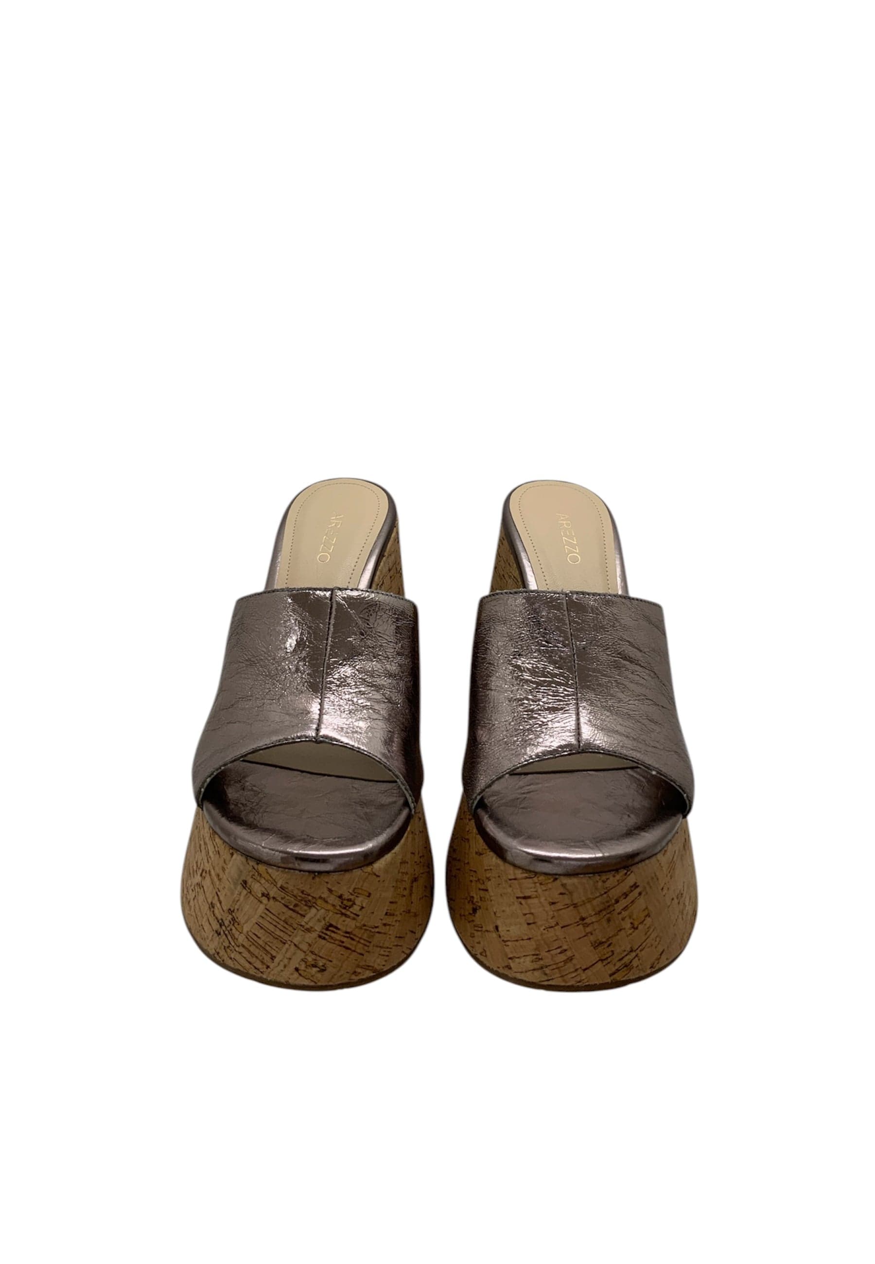 AREZZO Ciabatta con zeppa Donna in sughero e pelle lucida da donna in Pantofole Drestige - Casamassima, commercioVirtuoso.it
