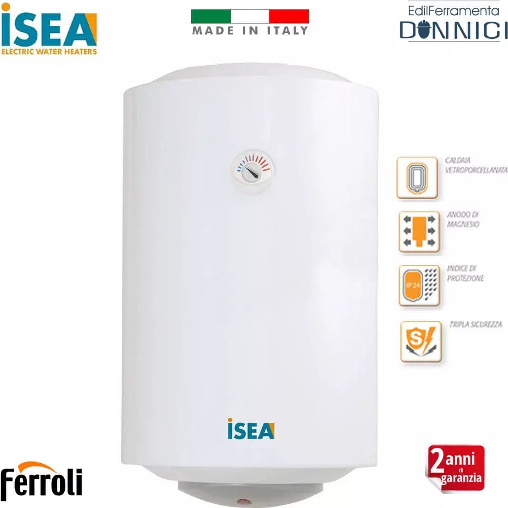 Scaldabagno Elettrico 2 Anni 50 Lt - Verticale - Isea in Scaldabagni elettrici BricoGo - Marano di Napoli, commercioVirtuoso.it
