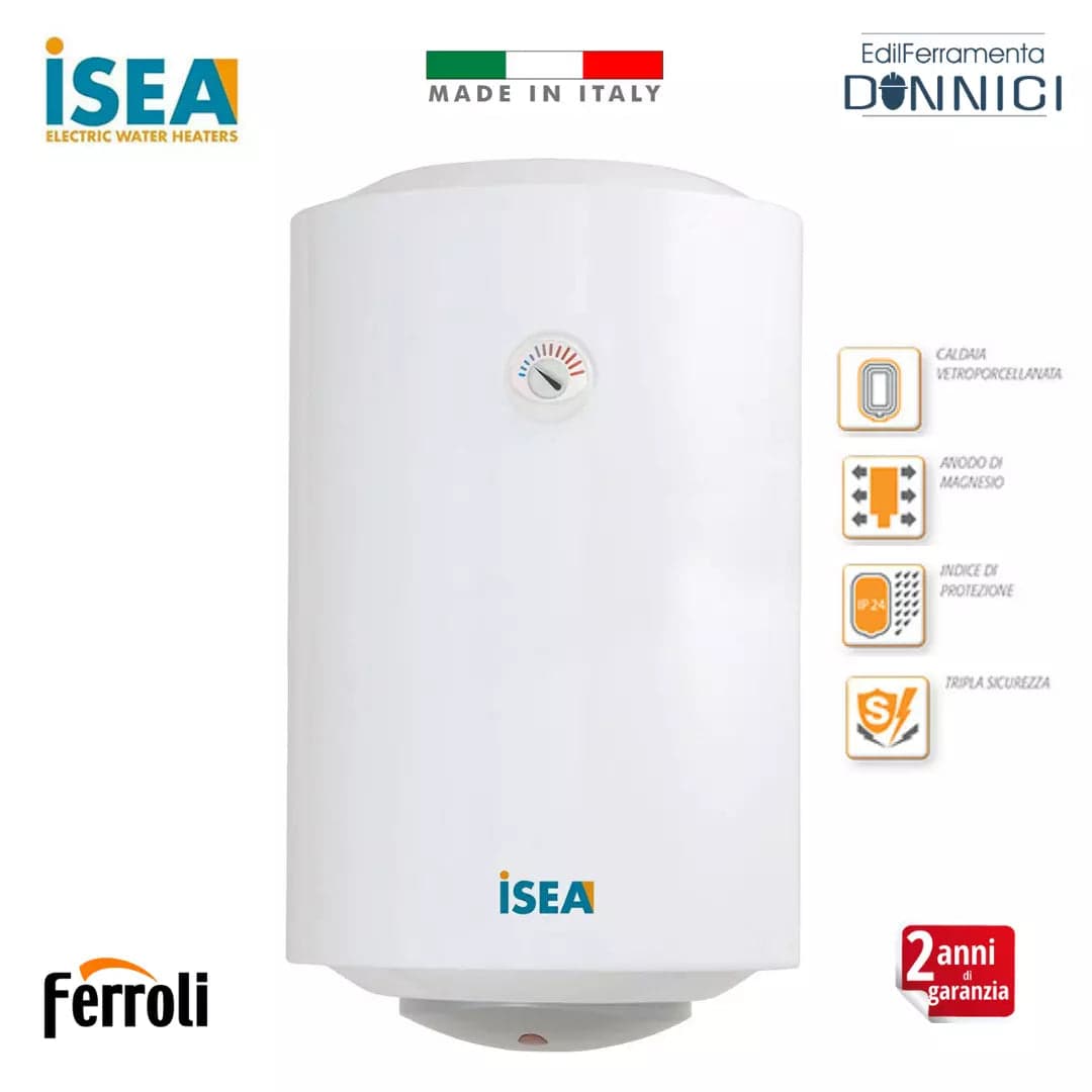 Scaldabagno Elettrico 2 Anni 50 Lt - Verticale - Isea in Scaldabagni elettrici BricoGo - Marano di Napoli, commercioVirtuoso.it