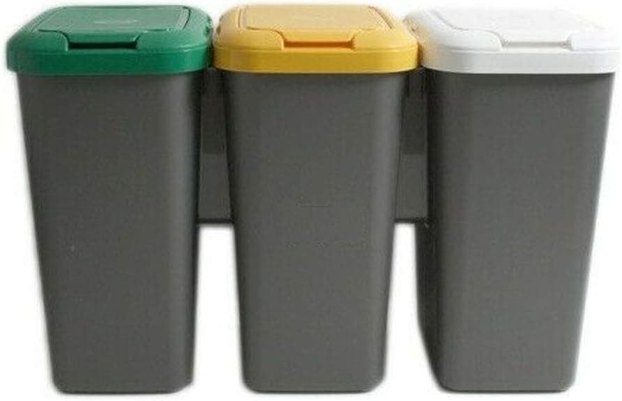Pattumiera Raccolta Differenziata Set 'Trio' 25 Lt. Cm 78,5 X 32 X 47,4 - Tontarelli in Sistemi di contenitori per raccolta differenziata BricoGo - Marano di Napoli, commercioVirtuoso.it