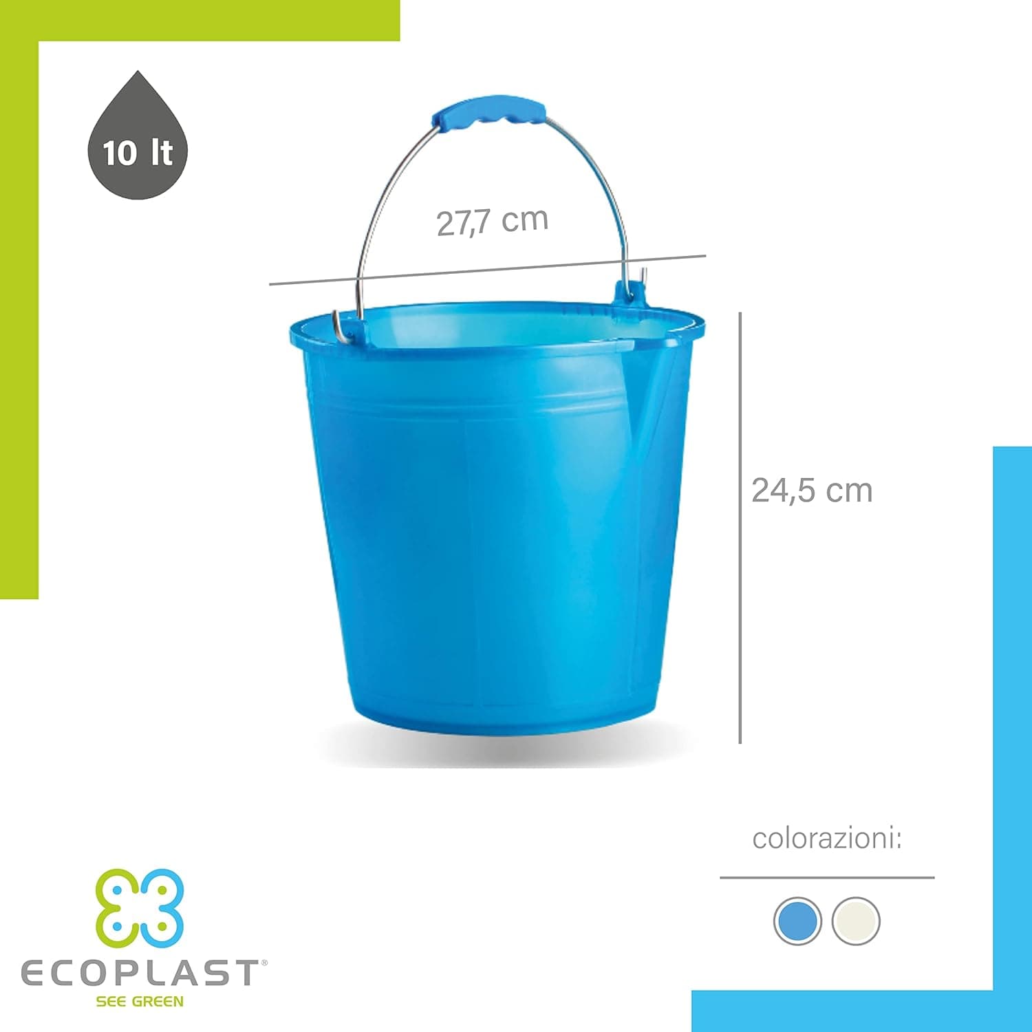 Secchio Comune Con Becco Lt. 10 - Ecoplast in Secchi BricoGo - Marano di Napoli, commercioVirtuoso.it