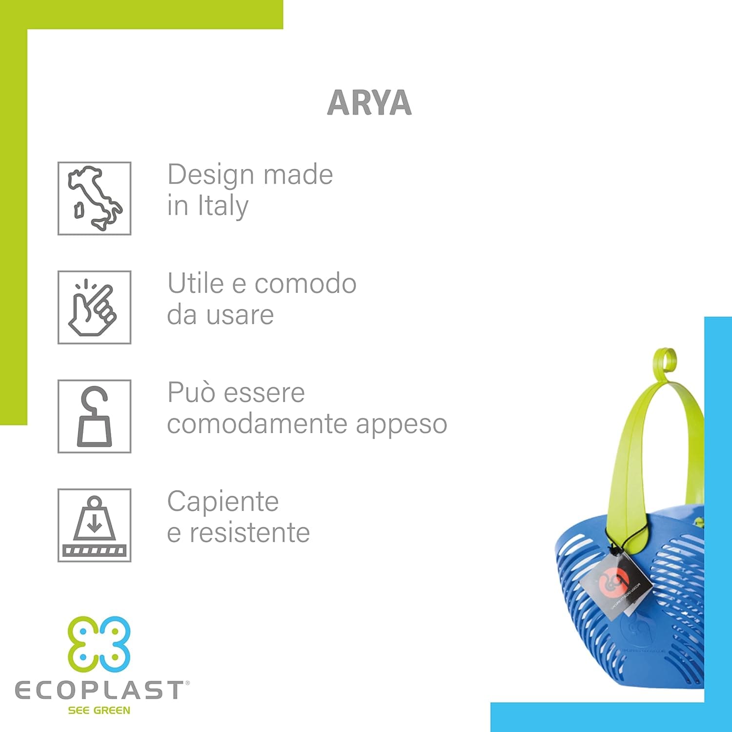 Cestino Portamollette Per Stendibiancheria Arya 6 Pezzi Ecoplast in Porta mollette BricoGo - Marano di Napoli, commercioVirtuoso.it