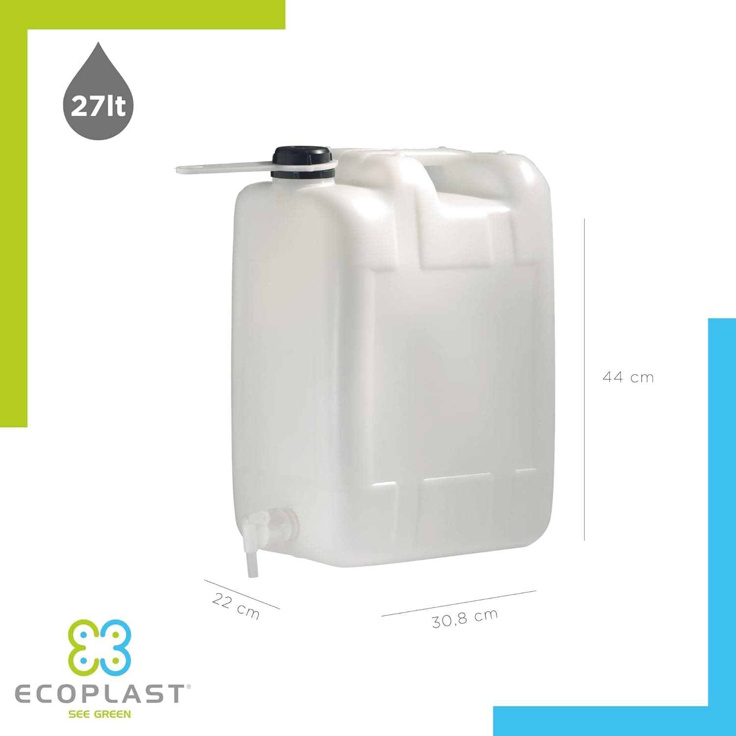 Tanica Lt. 27 Rubinetto Non Incluso 4 Pezzi Ecoplast in Contenitori d'acqua BricoGo - Marano di Napoli, commercioVirtuoso.it