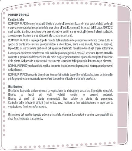 Diserbante Totale Liquido Pronto All'Uso Pfnpo- - Lt.1 - 1 Pezzi Roundup in Ammazza erbe infestanti BricoGo - Marano di Napoli, commercioVirtuoso.it