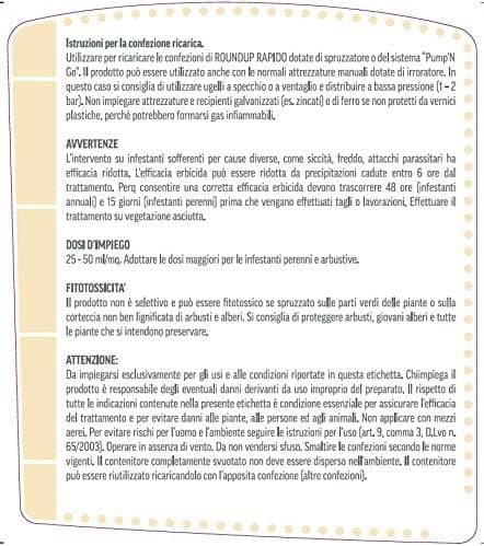 Diserbante Totale Liquido Pronto All'Uso Pfnpo- - Lt.1 - 1 Pezzi Roundup in Ammazza erbe infestanti BricoGo - Marano di Napoli, commercioVirtuoso.it