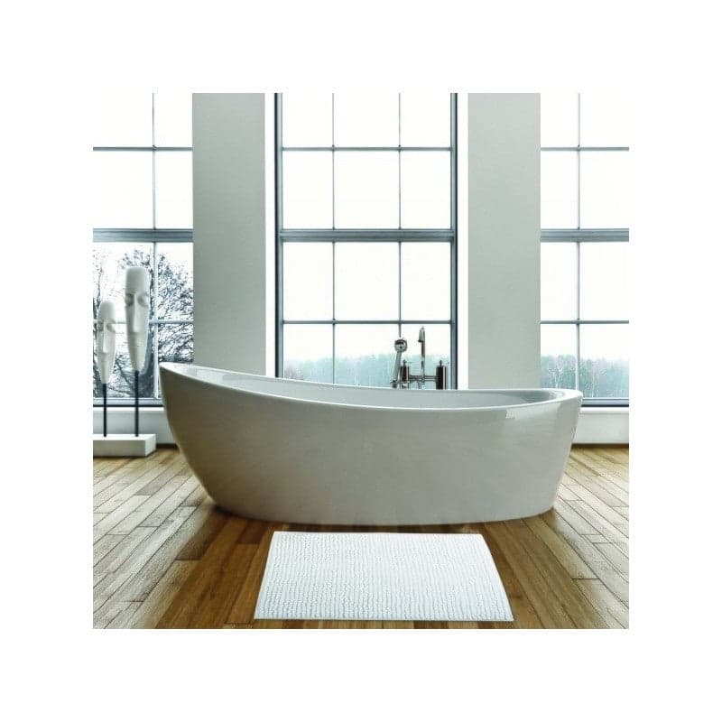 Tappeto Antiscivolo Da Bagno Ciniglia 40X60 Cm- Bianco- Spire- Pezzi 1 in Tappetini per il bagno BricoGo - Marano di Napoli, commercioVirtuoso.it