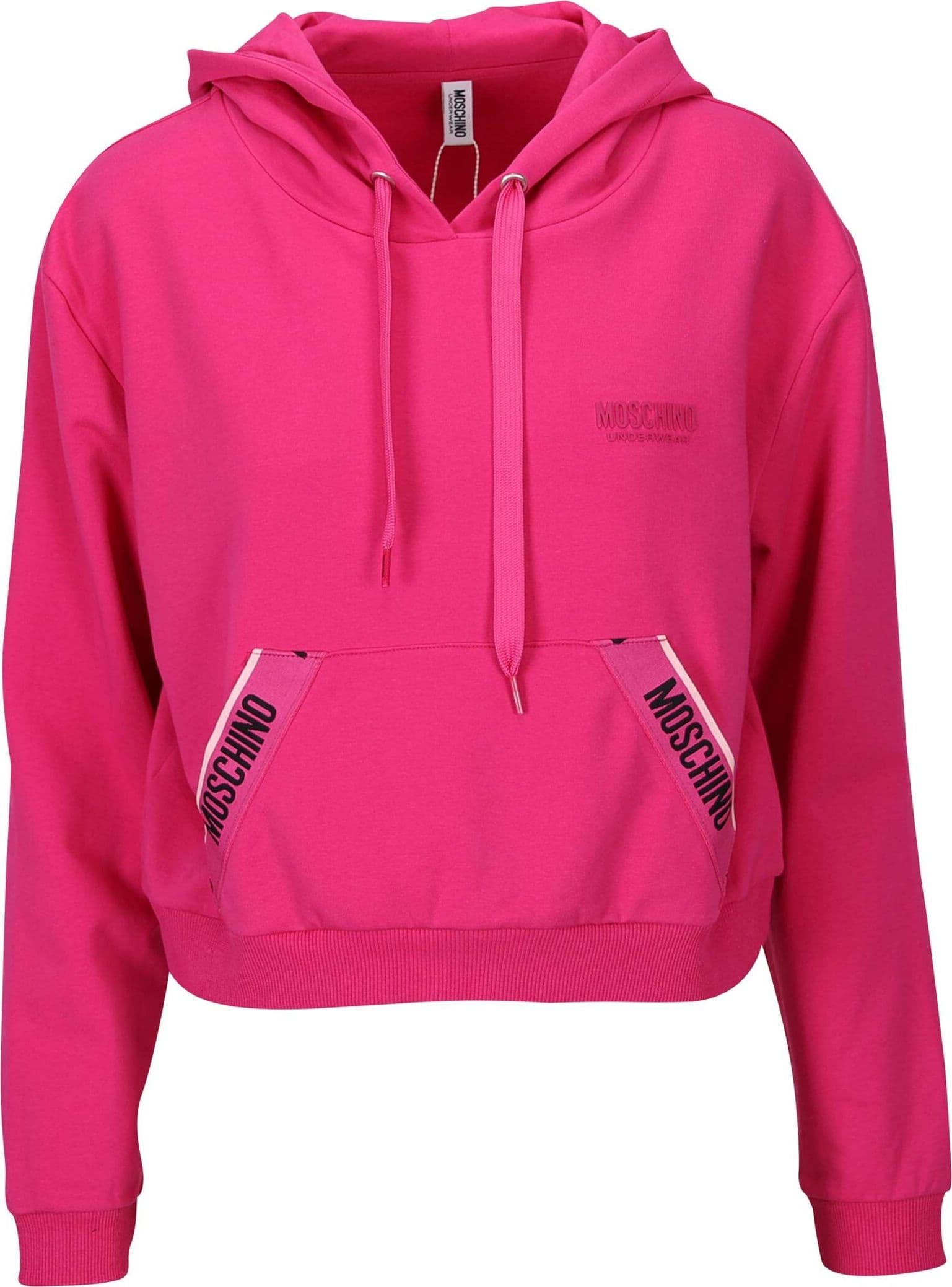 MOSCHINO UNDERWEAR Moschino Underwear Felpa Crop Donna Fucsia con Cappuccio e Tasca Marsupio da donna in Felpe con cappuccio Drestige - Casamassima, commercioVirtuoso.it