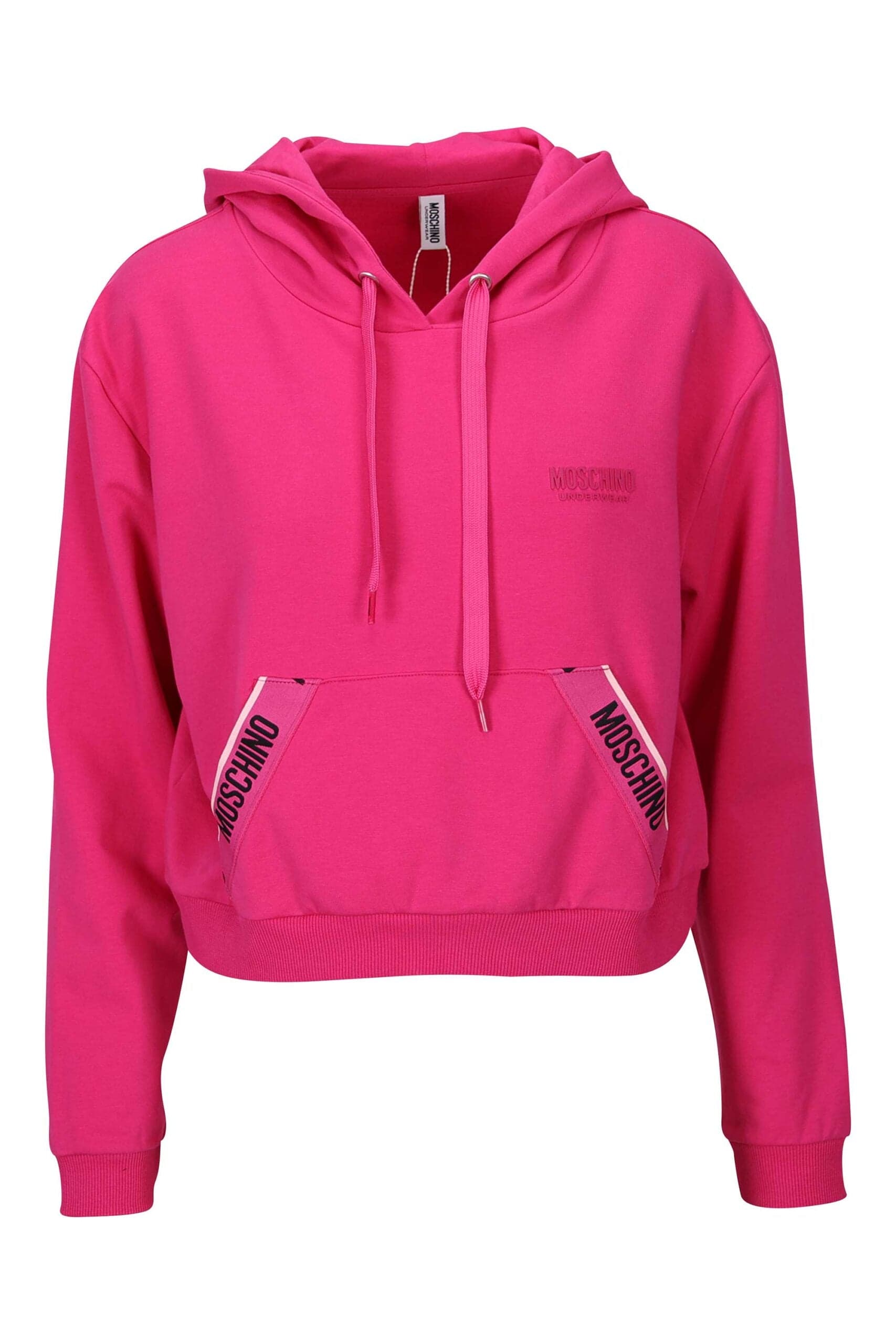 MOSCHINO UNDERWEAR Moschino Underwear Felpa Crop Donna Fucsia con Cappuccio e Tasca Marsupio da donna in Felpe con cappuccio Drestige - Casamassima, commercioVirtuoso.it