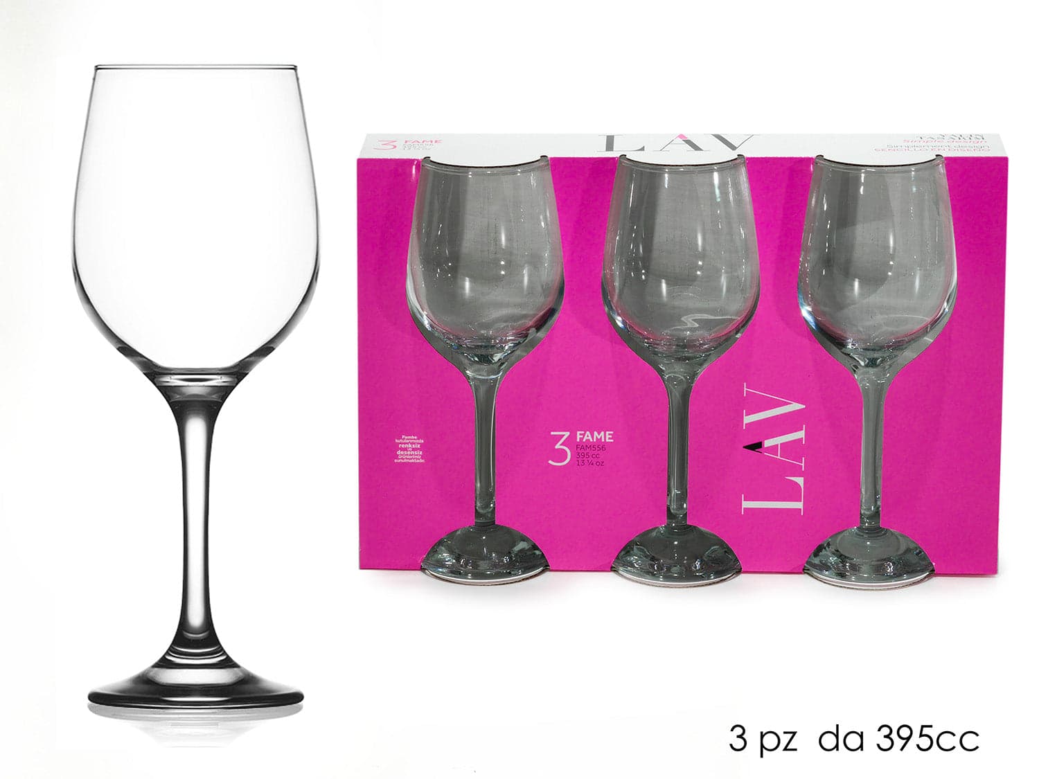 Set 3 Calici Fame 395cc