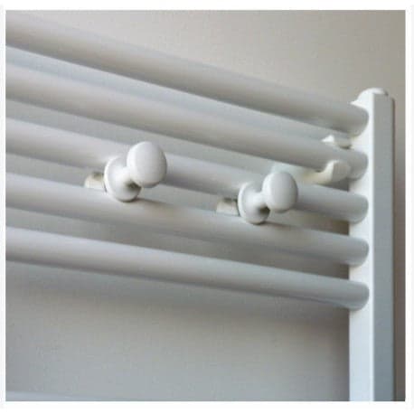 Coppia Appendini Per Termoarredo- Bianco- Ercos- Pezzi 1 in Ganci portasciugamani BricoGo - Marano di Napoli, commercioVirtuoso.it