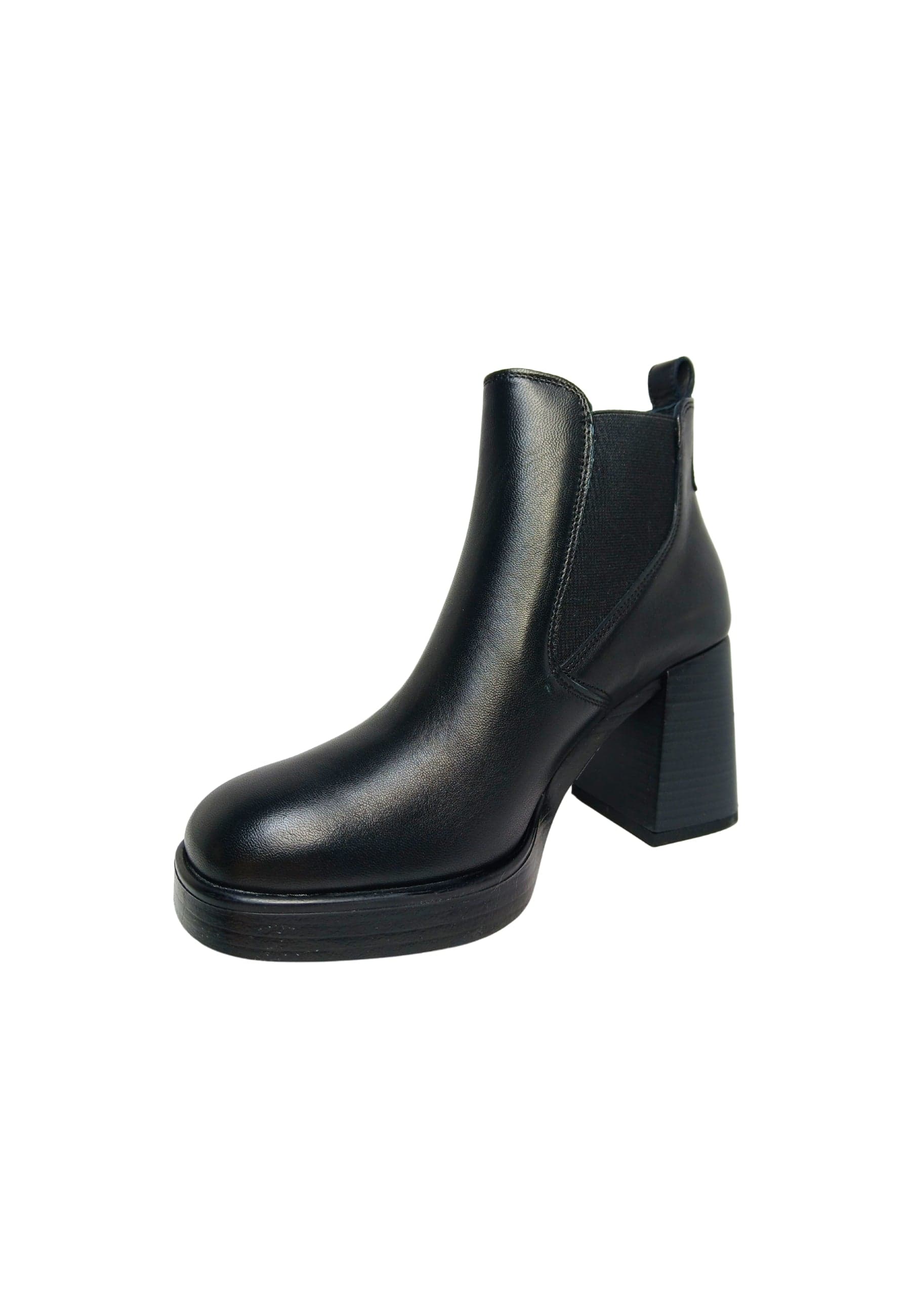 FABBRICA DEI COLLI Scarpe Donna Fabbrica Dei Colli Stivaletto in pelle, con comode fasce elastiche laterali e tacco. da donna in Stivali Drestige - Casamassima, commercioVirtuoso.it