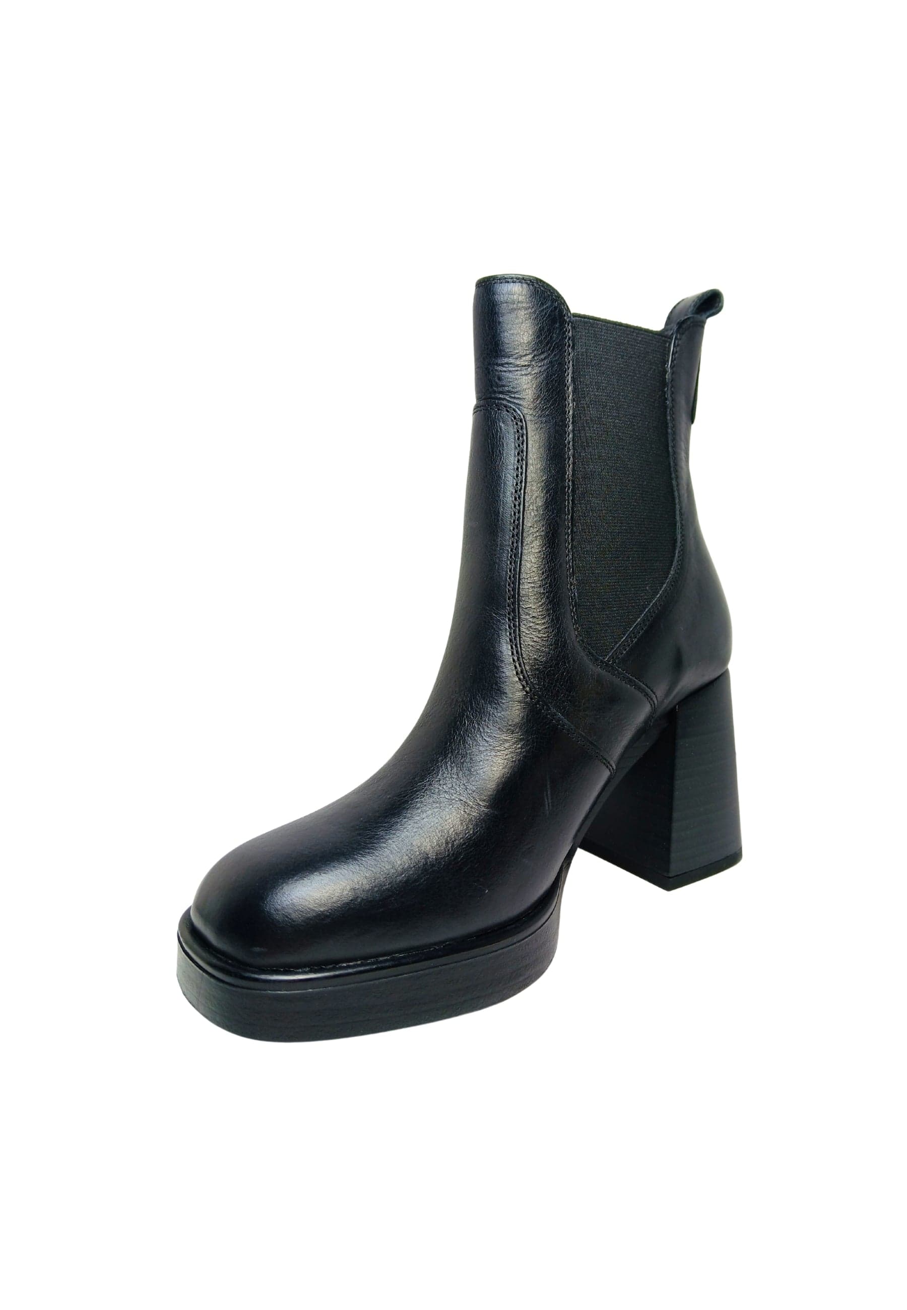 FABBRICA DEI COLLI Scarpe Donna Fabbrica Dei Colli Stivaletto in pelle con fasce elastiche laterali e tacco. da donna in Stivali Drestige - Casamassima, commercioVirtuoso.it