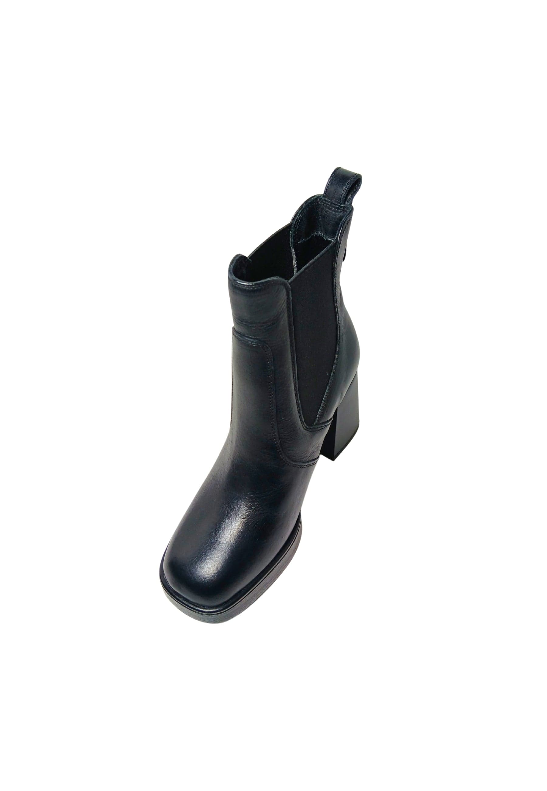 FABBRICA DEI COLLI Scarpe Donna Fabbrica Dei Colli Stivaletto in pelle con fasce elastiche laterali e tacco. da donna in Stivali Drestige - Casamassima, commercioVirtuoso.it