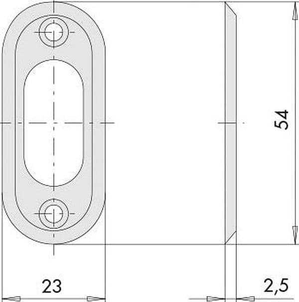 Cisa Borchia In Ottone Per Cilindro Ovale Mm. 54 (1 Coppia) in Cilindri delle serrature BricoGo - Marano di Napoli, commercioVirtuoso.it