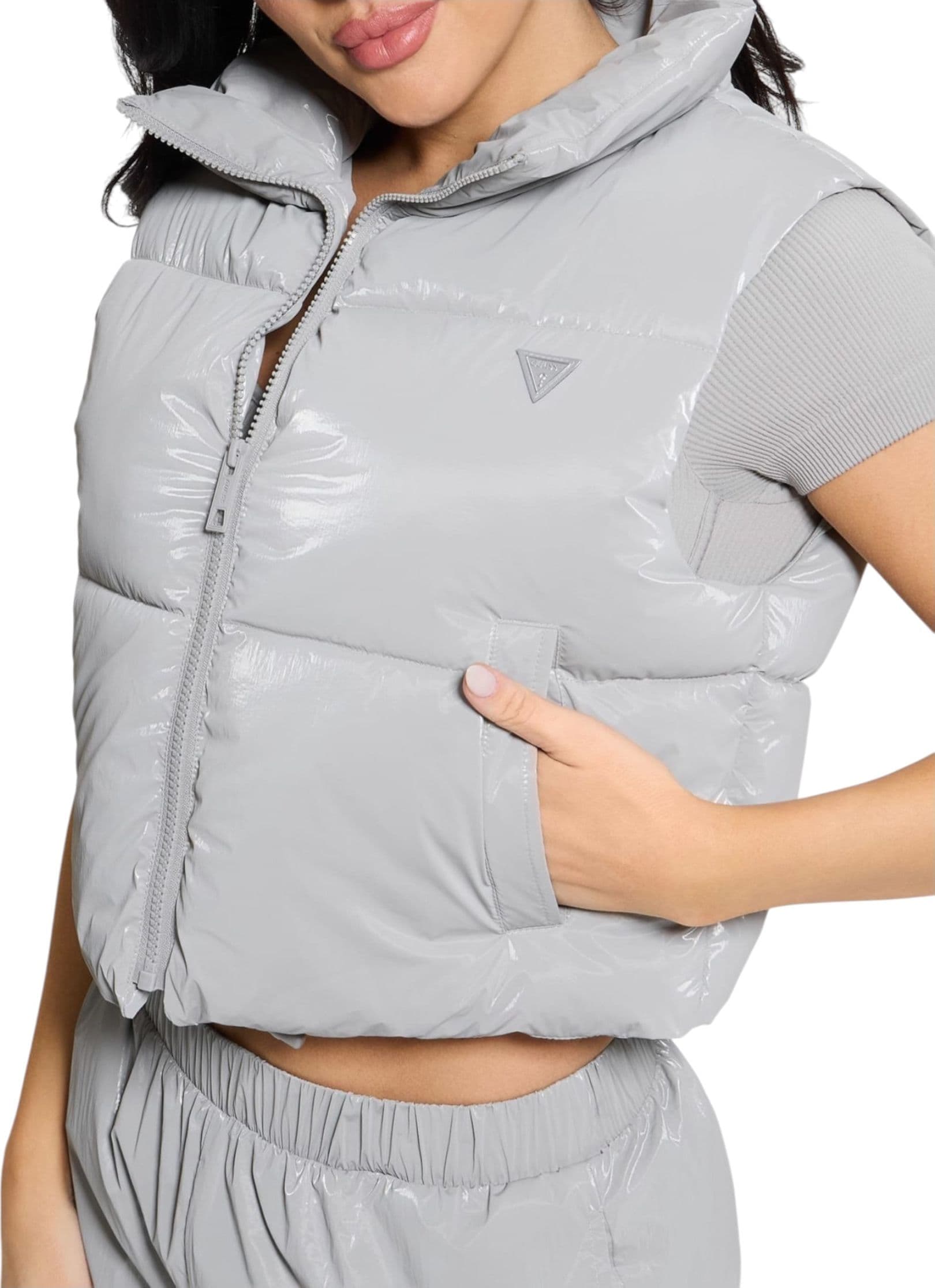 GUESS ACTIVEWEAR Smanicato crop Donna Guess Activewear da donna in Canotte e top Drestige - Casamassima, commercioVirtuoso.it