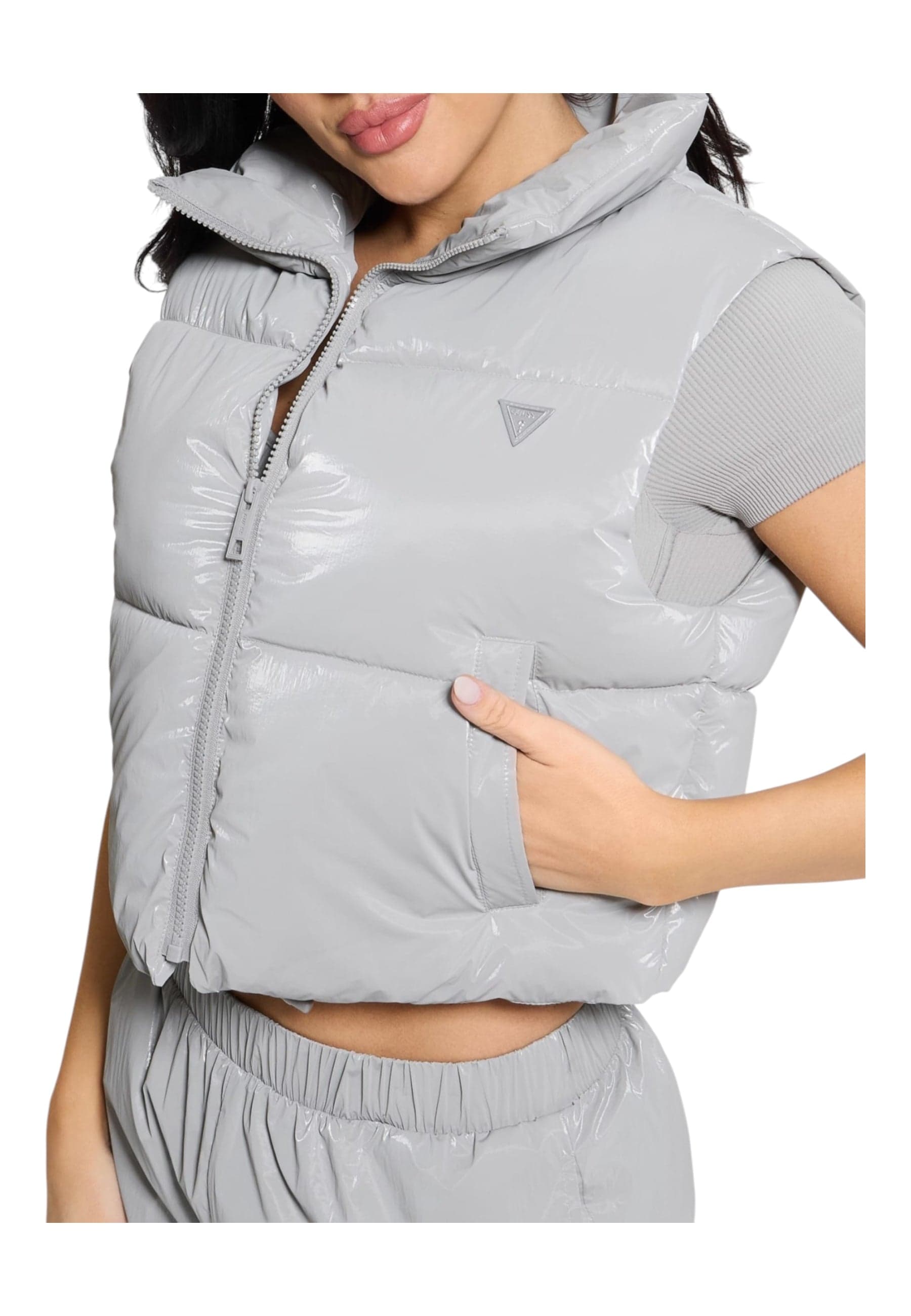 GUESS ACTIVEWEAR Smanicato crop Donna Guess Activewear da donna in Canotte e top Drestige - Casamassima, commercioVirtuoso.it