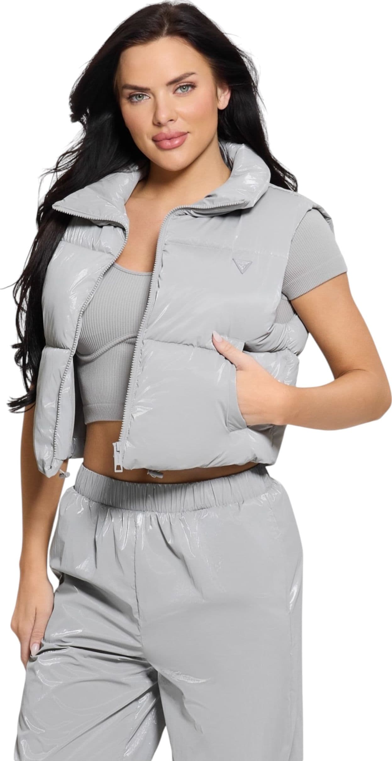 GUESS ACTIVEWEAR Smanicato crop Donna Guess Activewear da donna in Canotte e top Drestige - Casamassima, commercioVirtuoso.it