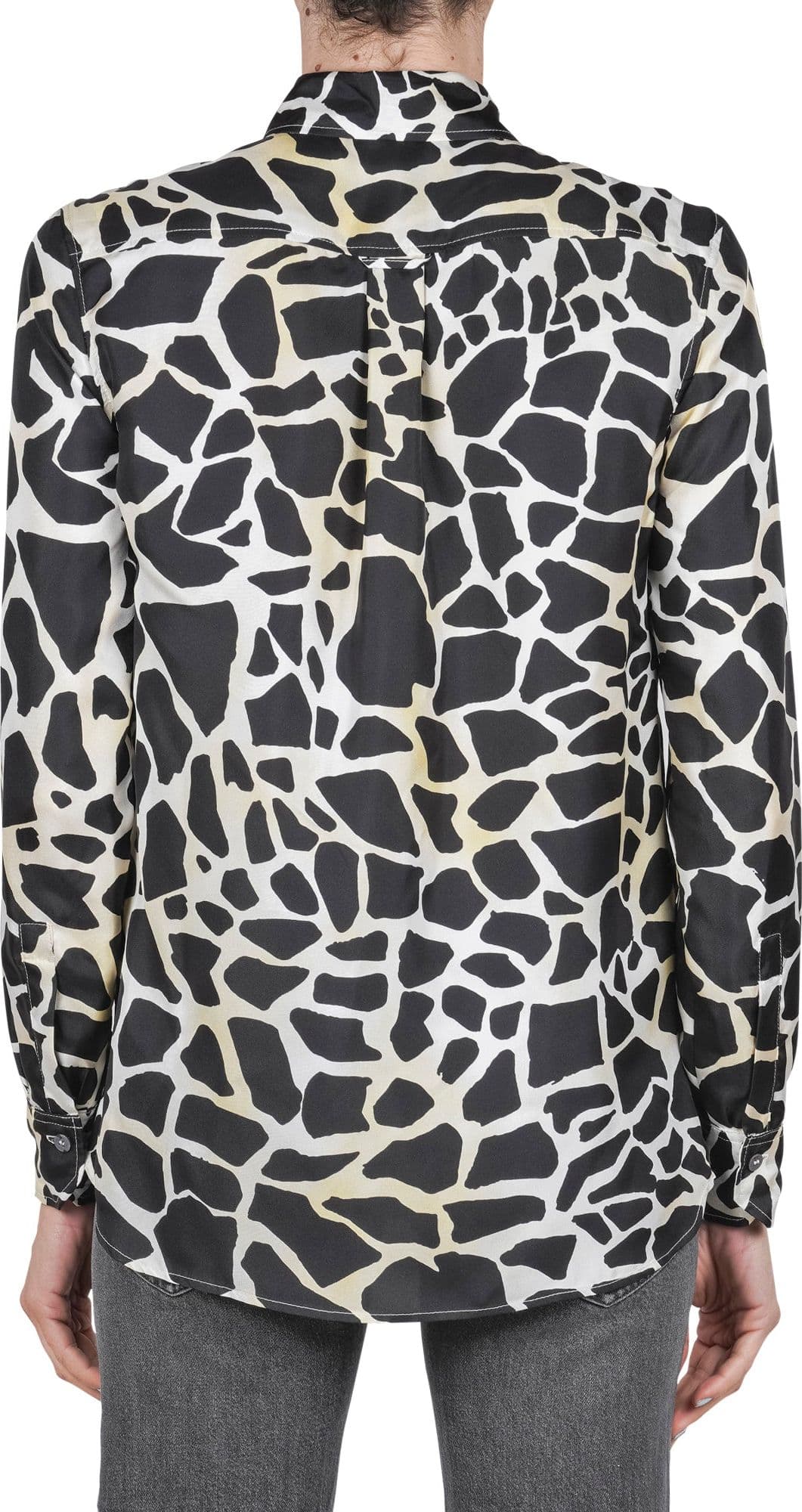 MALIPARMI Maliparmi - Camicia - 460728 - Nero/Giallo da donna in Bluse e camicie Drestige - Casamassima, commercioVirtuoso.it