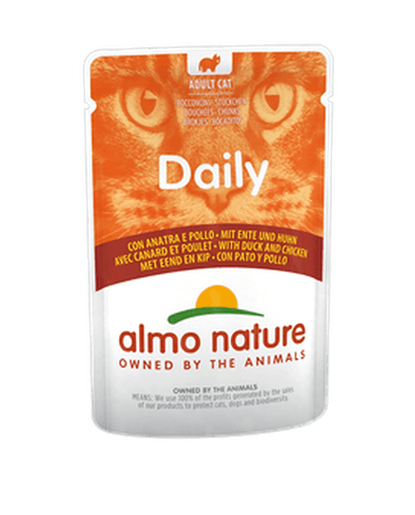 Almo Nature Bustina Daily gusto Anatra e Pollo per Gatti Adulti 70gr