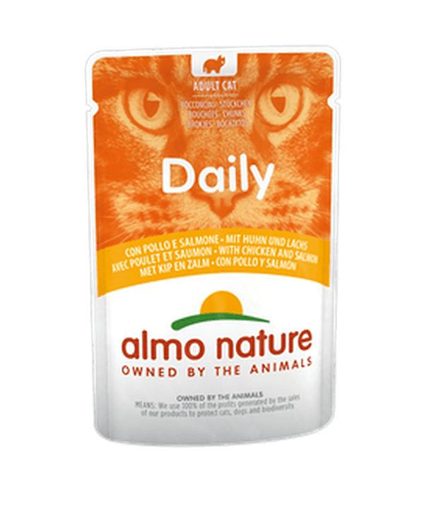 Almo Nature Bustina Daily gusto Pollo e Salmone per Gatti Adulti 70gr