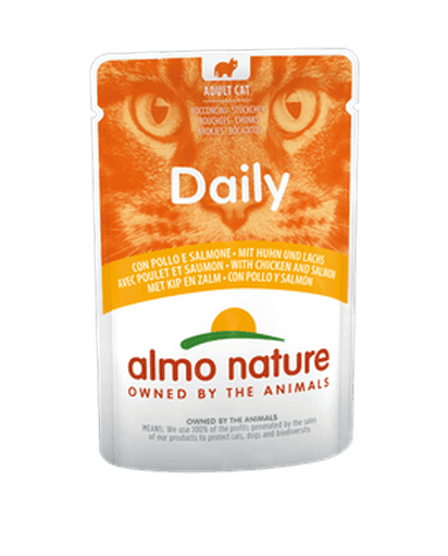 Almo Nature Bustina Daily gusto Pollo e Salmone per Gatti Adulti 70gr - 2