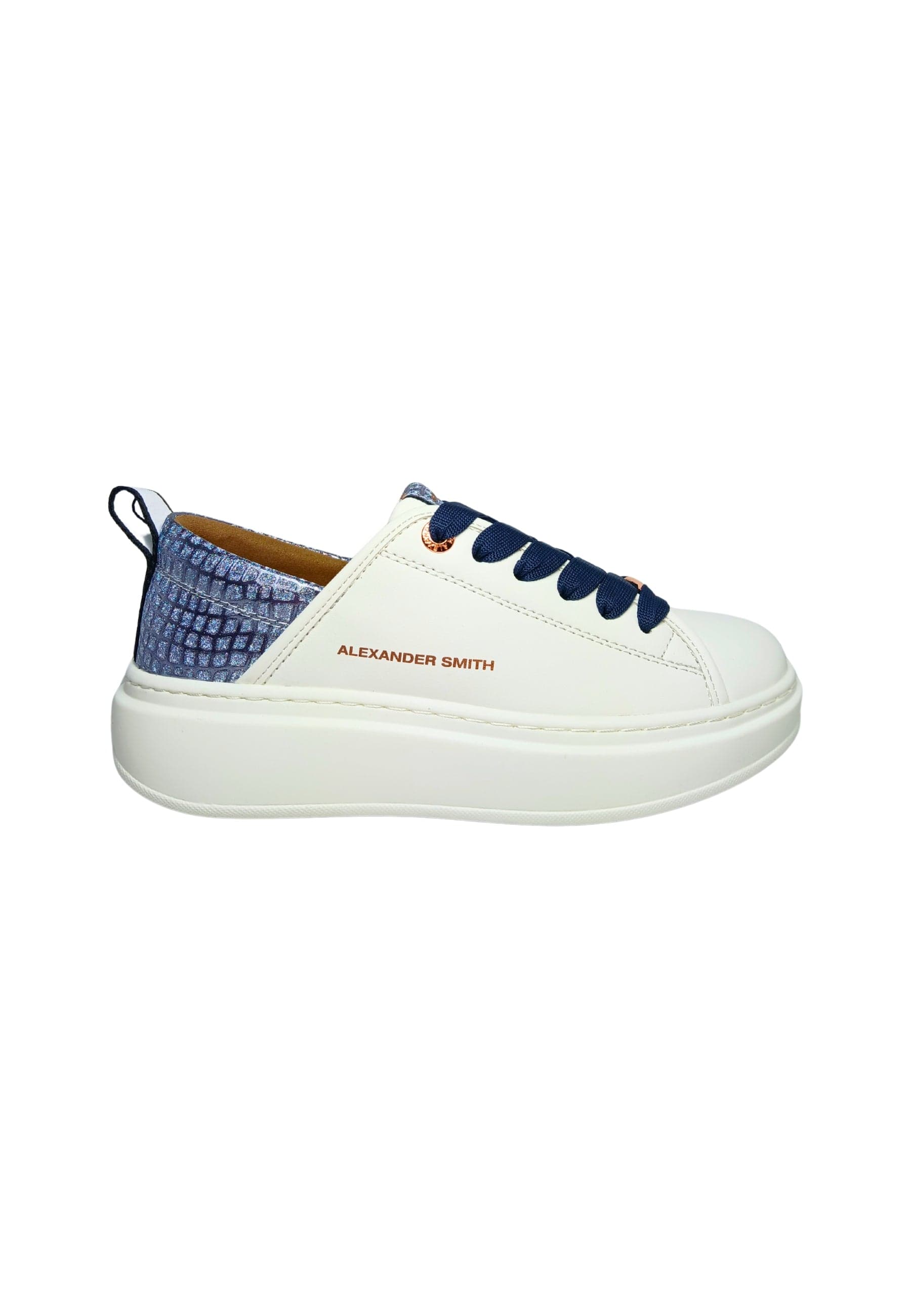 ALEXANDER SMITH Scarpe Donna Alexander Smith Sneakers Eco-Wembley Woman, White Dark Avio da donna in Sneaker casual Drestige - Casamassima, commercioVirtuoso.it